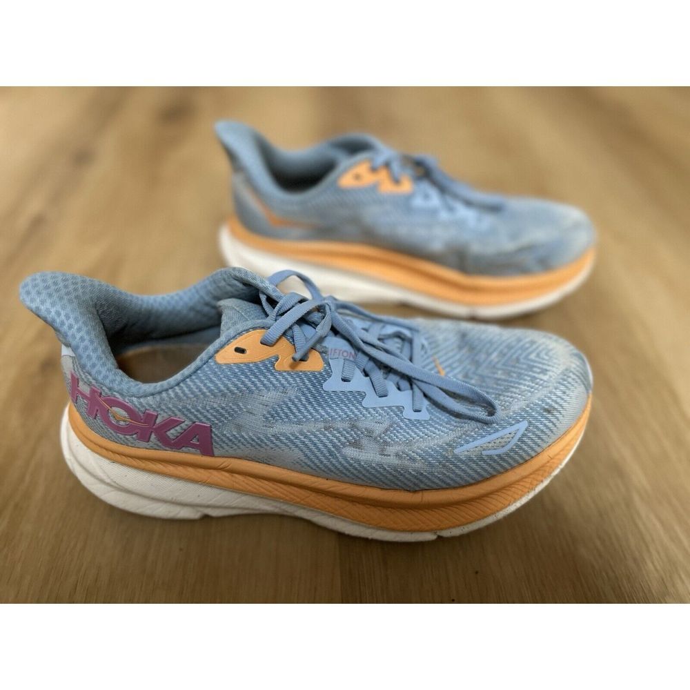 Hoka One One Clifton 9 Women's  8 D Blue Running Shoes Sneakers 113221
